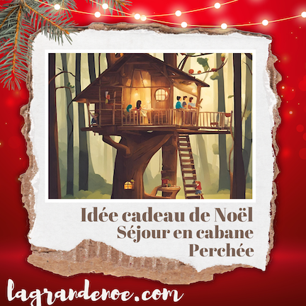 Bon cadeau Cabane dans les arbres Noel 2024