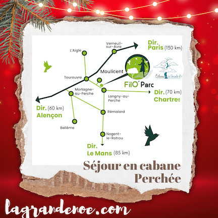 Bon cadeau Cabane dans les arbres Noel 2024 - plan d'accs